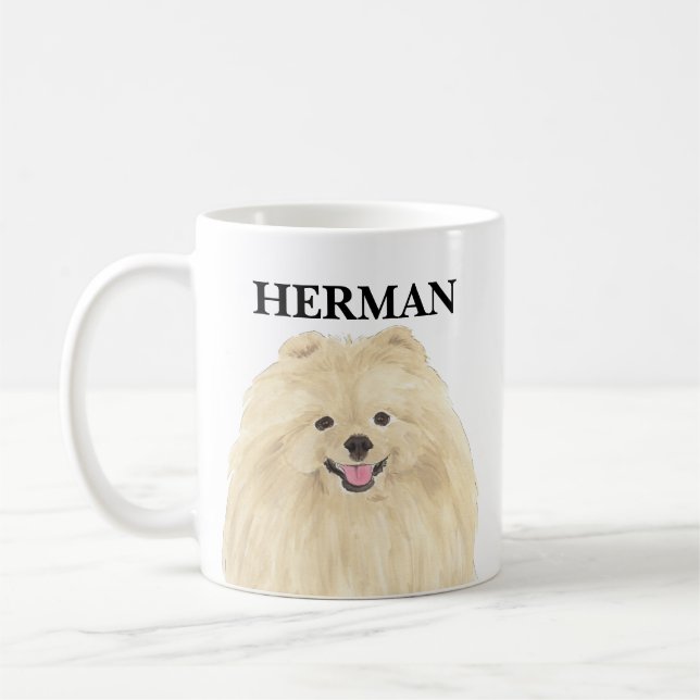 Mug Poméranien personnalisé (Gauche)