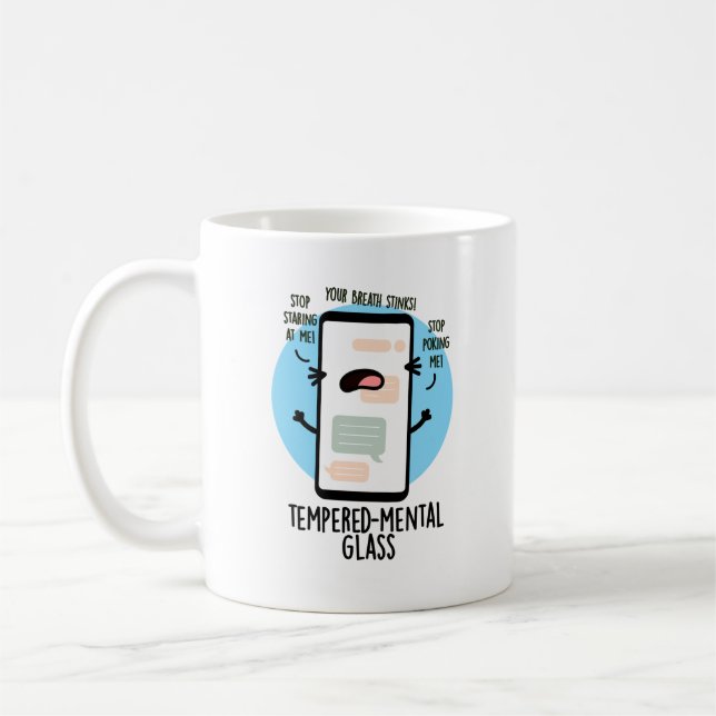 Mug Pomme de téléphone portable amusante en verre trem (Gauche)