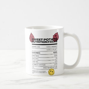 Mug Pommes de terre douces Drôle Nutrition Facts
