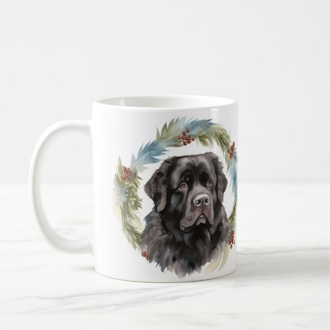 Mug Pompe festive des germes de Noël de Terre-Neuve (Gauche)