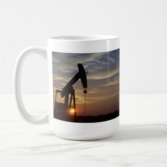 Mug Pompe Jack au coucher du soleil (Gauche)