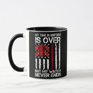 Mug Pompier à la retraite Mince ligne rouge drôle
