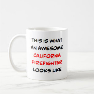 Mug pompier californien, génial