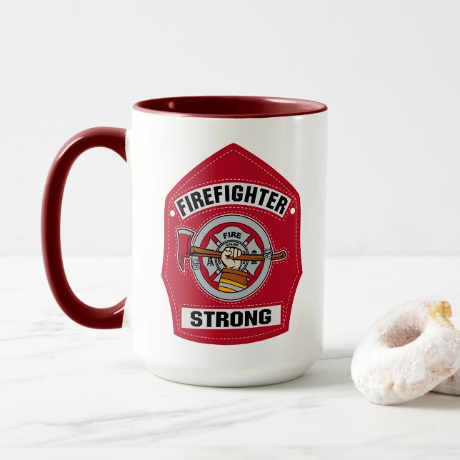 Mug Pompier fort (Avec donut)
