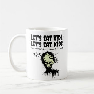 Mug Ponctuation Sauve des vies, zombies mangeons des e
