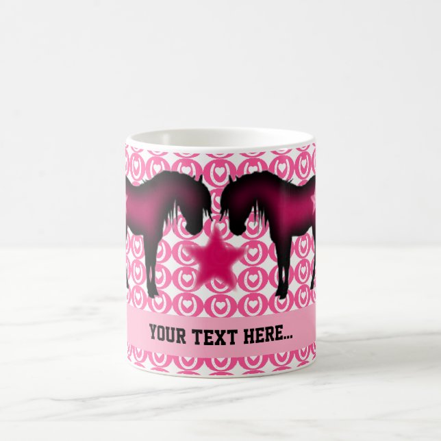 Mug Poney rose personnalisé (Centre)