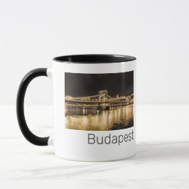 Mug Pont Chaîne Budapest Hongrie Retro Nuit Vintage