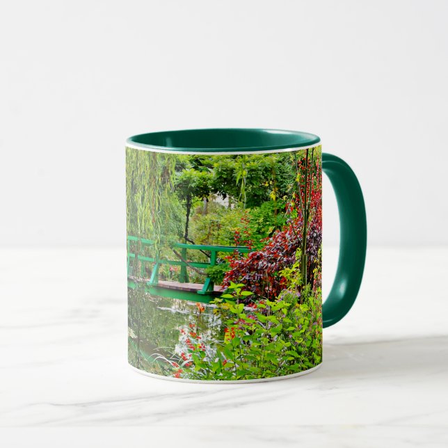 Mug Pont de Monet, jardin de Monet, Vert, Giverny (Devant droit)