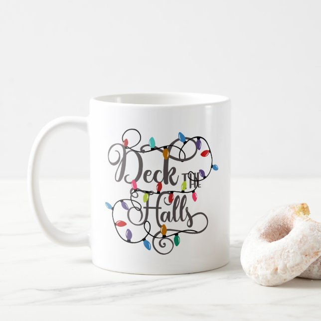 Mug pont des halls lumières de Noël (Avec donut)