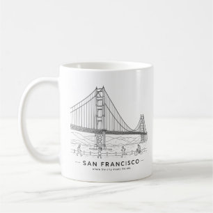 Mug Pont Golden Gate ligne artistique San Francisco