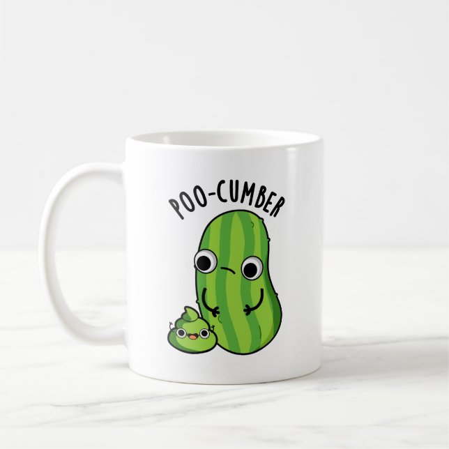 Mug Poo-concombre Funny Concombre Pun (Gauche)