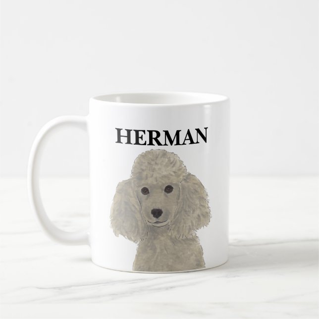 Mug Poodé gris-gris personnalisé (Gauche)