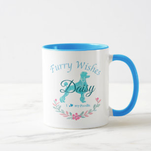 Mug Poodle bleu pastel raffiné Cadeau de Noël person
