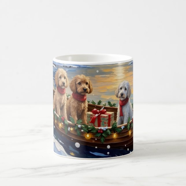 Mug Poodle Christmas Boat Holiday (Centre)