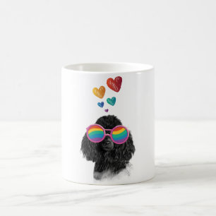 Mug Poodle Dog with Hearts Saint-Valentin