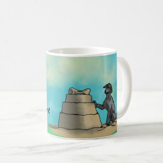Mug Poodle noir avec Sandcastle