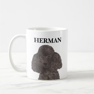 Mug Poodle noir personnalisé
