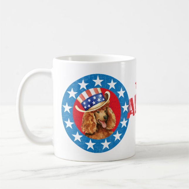 Mug Poodle patriotique (Gauche)