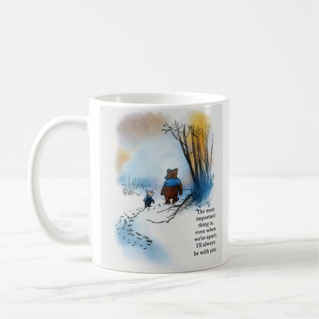 Mug Pooh quote "Even when we're apart (Gauche)
