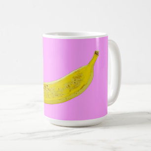 Mug Pop Art Banana en jaune