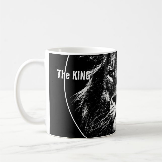 Mug Pop Art Modèle Lion Visage Animaux Le Roi (Gauche)