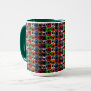 Mug Pop Art Motif de balle de football,