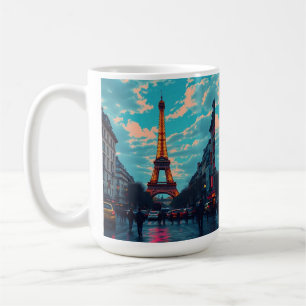 Mug Pop Art Paris - Vibrant Retro Cityscape