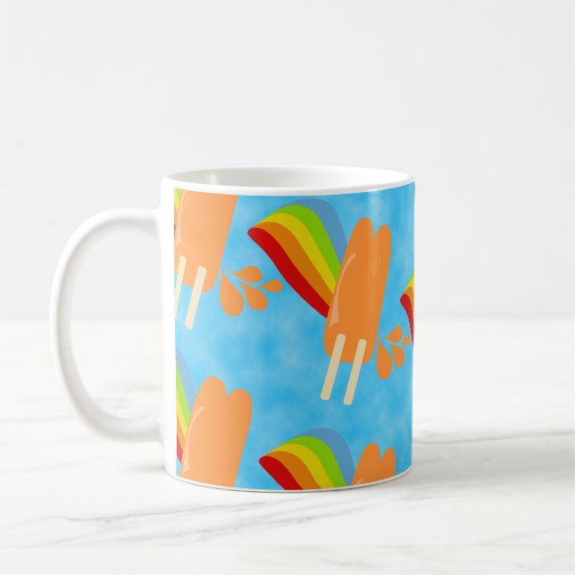 Mug Pop congelé et arcs-en-ciel Dessin d'illustration  (Gauche)