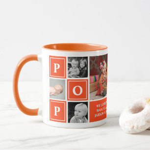 Mug Pop, nous t'aimons Orange Collage de photos person