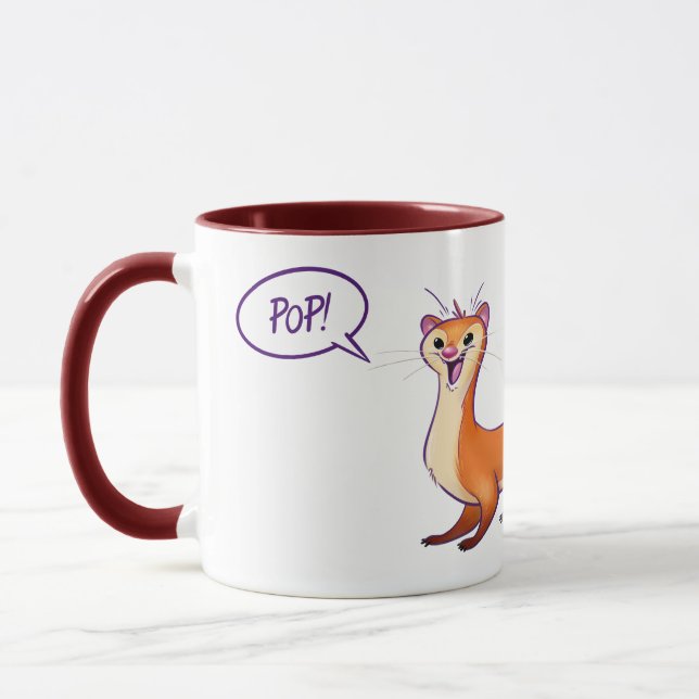 Mug POP PREND LE WEASEL par Jeff Willis Art (Gauche)