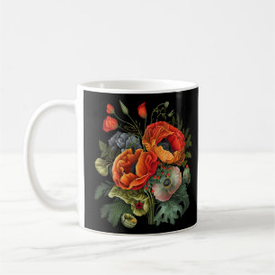 Mug Poppies Mois de naissance Pavot Bouquet Fleurs Ama