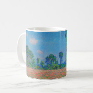 Mug Poppies rouges Ciel bleu par Monet - Champ de pavo