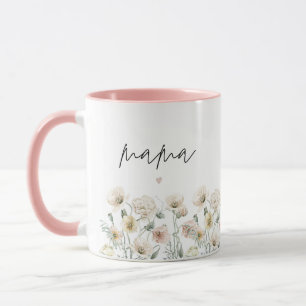 Mug POPPY Cute Pastel Fleur sauvage Floral Mama