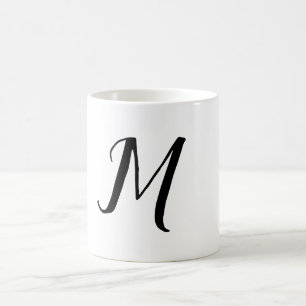 MUG PORTE-CLÉS ÉLÉGANT MONOGRAMME MINIMAL SIMPLE