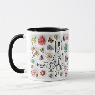 Mug Porte de la mère personnalisée - 2 enfants