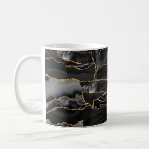 Mug Porte de Parties scintillant noir et or