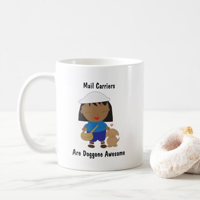 Mug Porte-mails Black Female Personnaliser (Avec donut)