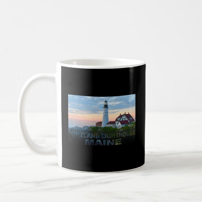 Mug Portland Lighthouse Maine À Sunrise Vacances (Gauche)