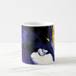 Mug Portrait abstrait aquarelle cheval noir