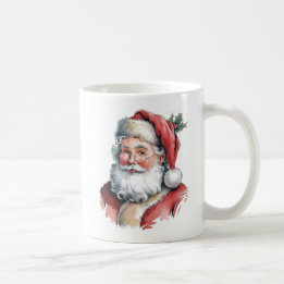 Mug Portrait aquarelle du Père Noël