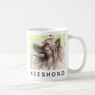 Mug Portrait d'aquarelle Keeshond