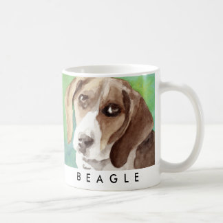 Mug portrait de Beagle à l'aquarelle