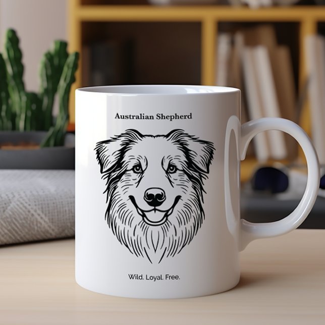Mug Portrait de berger australien (Créateur téléchargé)