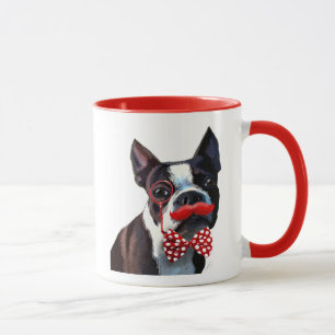 Mug Portrait de Boston Terrier avec la cravate et 2