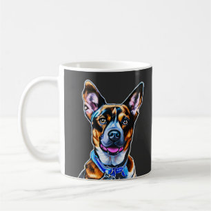Mug Portrait de chien à l'aquarelle peint à la main, C