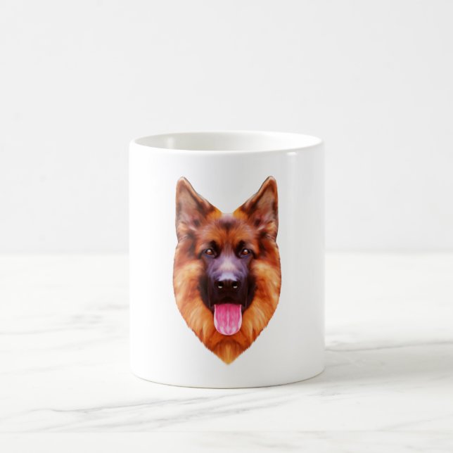 Mug Portrait de chien berger allemand (Centre)
