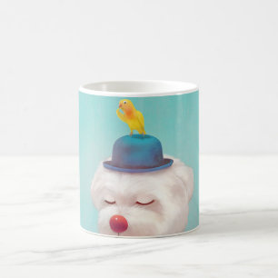 Mug Portrait de chien clown méditatif