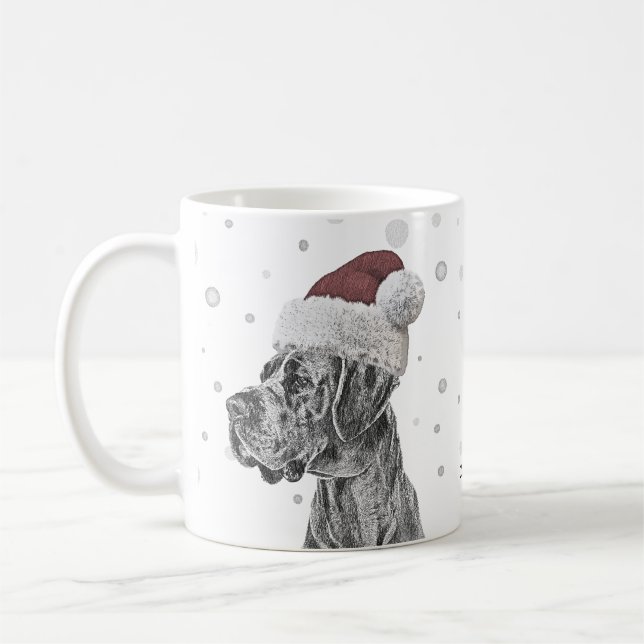 Mug Portrait de chien Noël (Gauche)