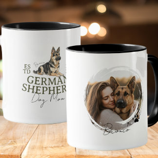 Mug Portrait de chien personnalisé maman berger allema