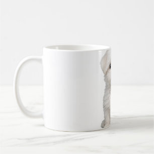 Mug Portrait de chiot maltais blanc et duveteux Amateu